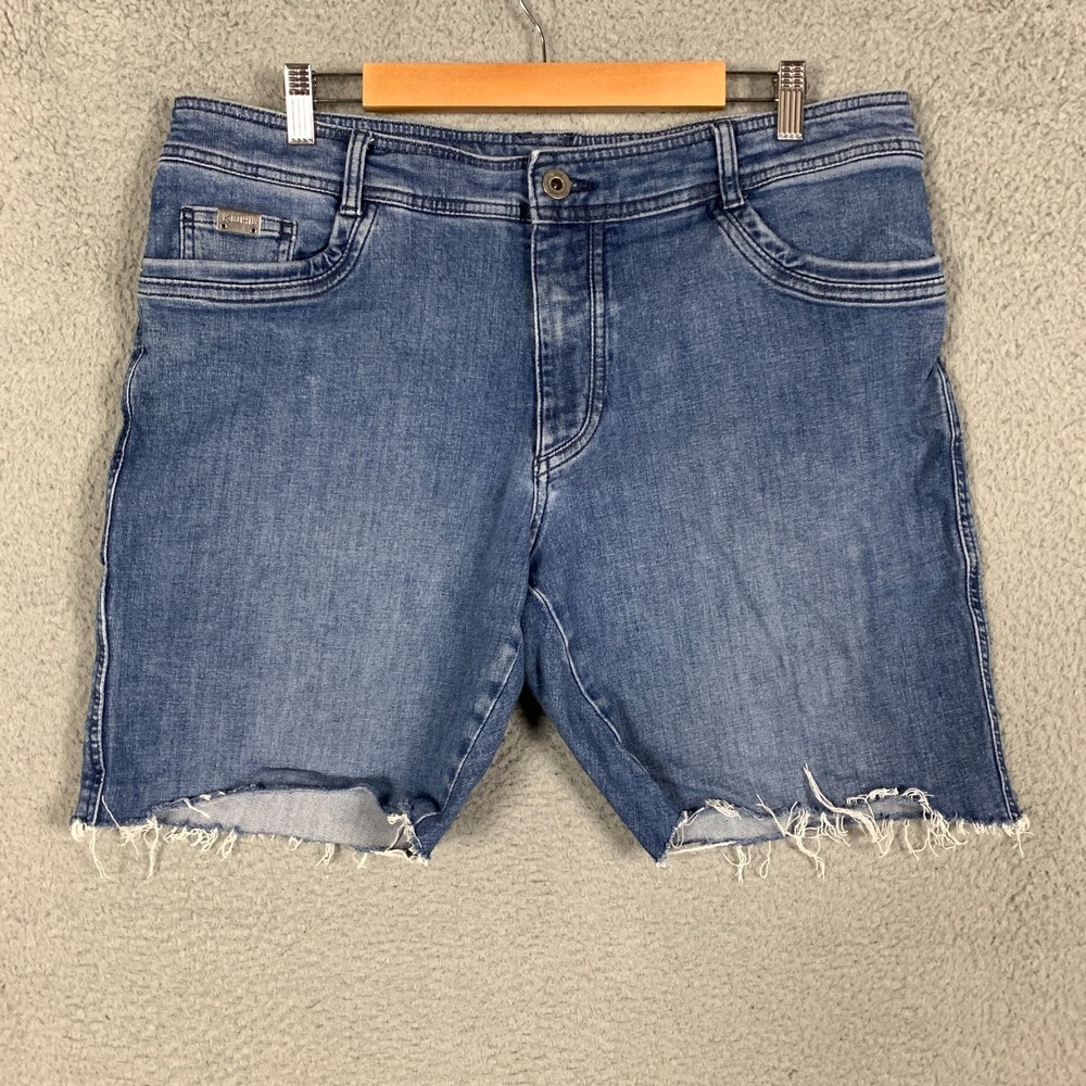 Kuhl Jean Shorts Men's 38 Blue Medium Indigo Dye Denim Cut Off Casual Outdoor